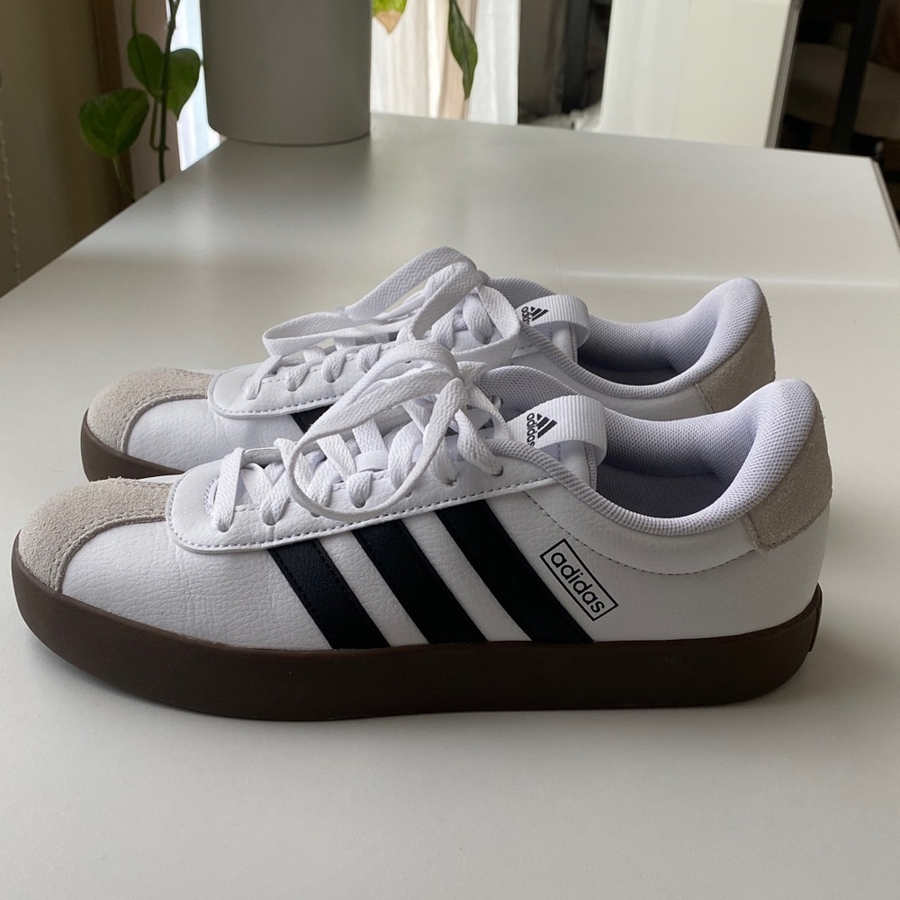 Adidas Women’s White and Black Sneakers